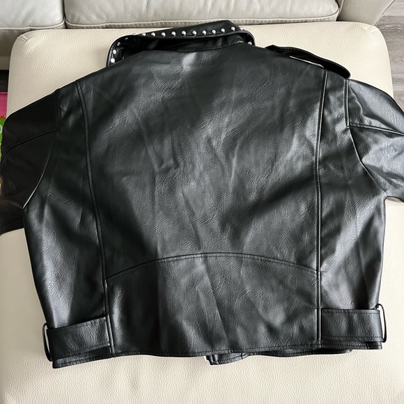 Zara Women’s Faux Leather Biker Jacket - Size XL - Picture 6 of 10